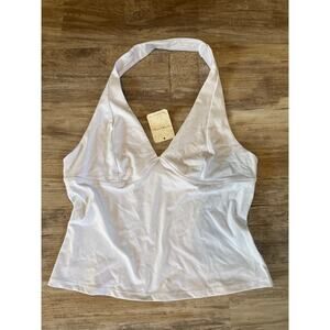 Free People Intimately NWT White Halter Tank Top Size Medium